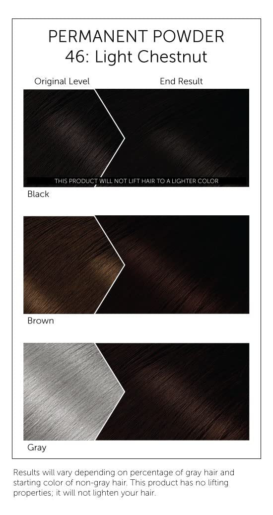 Bigen #46 Light Chestnut Permanent Powder Hair Color - 6 Pack Avelisse