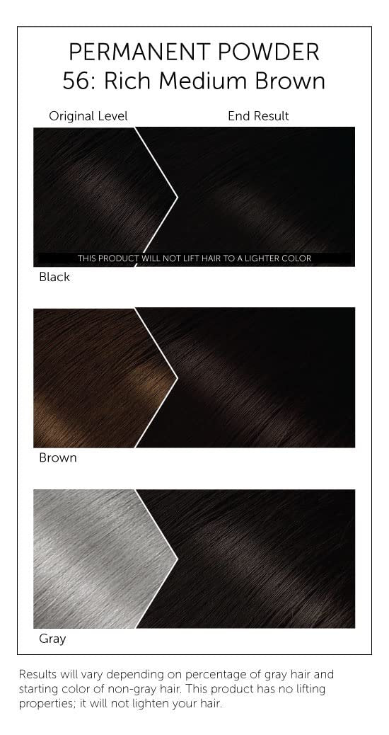 Bigen Powder Hair Color #56 Rich Medium Brown - 3 Pack, 0.21 oz Each Avelisse