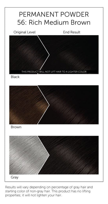 Bigen Powder Hair Color #56 Rich Medium Brown - 3 Pack, 0.21 oz Each Avelisse