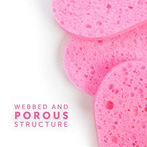 Compressed Facial Sponges 50 Count – Natural Cellulose Sponges for Face Cleansing, Exfoliating & Makeup Removal – Professional Spa-Grade, Expands in Water (Rejuvv by Fushay) - görsel 10