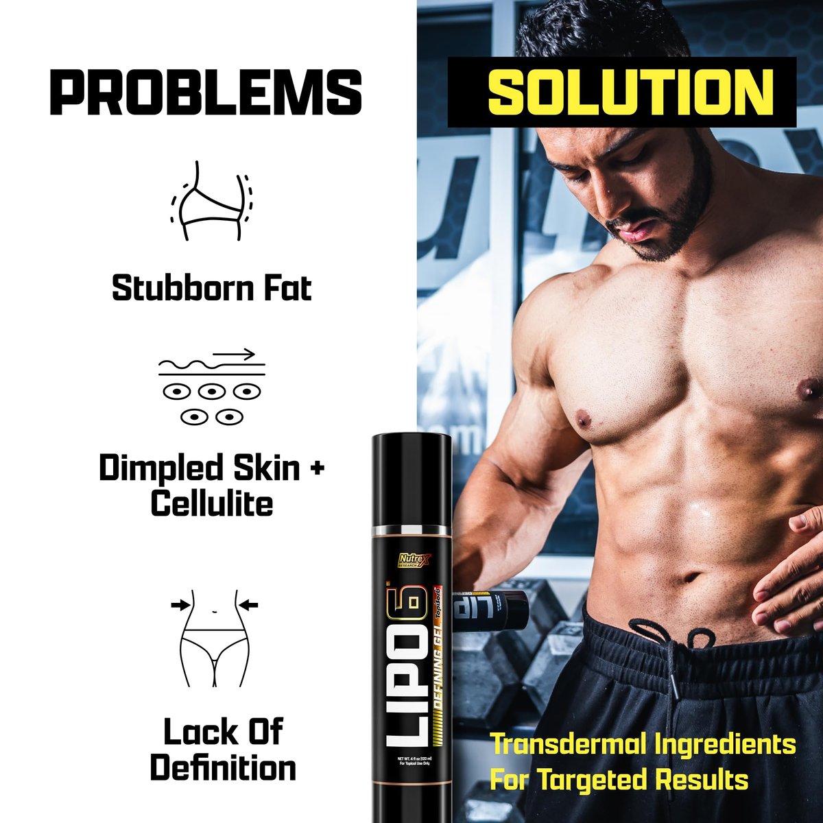 Lipo-6 Defining Gel: Sweat Enhancer Hot Cream for Skin Toning, Tightening & Firming Avelisse