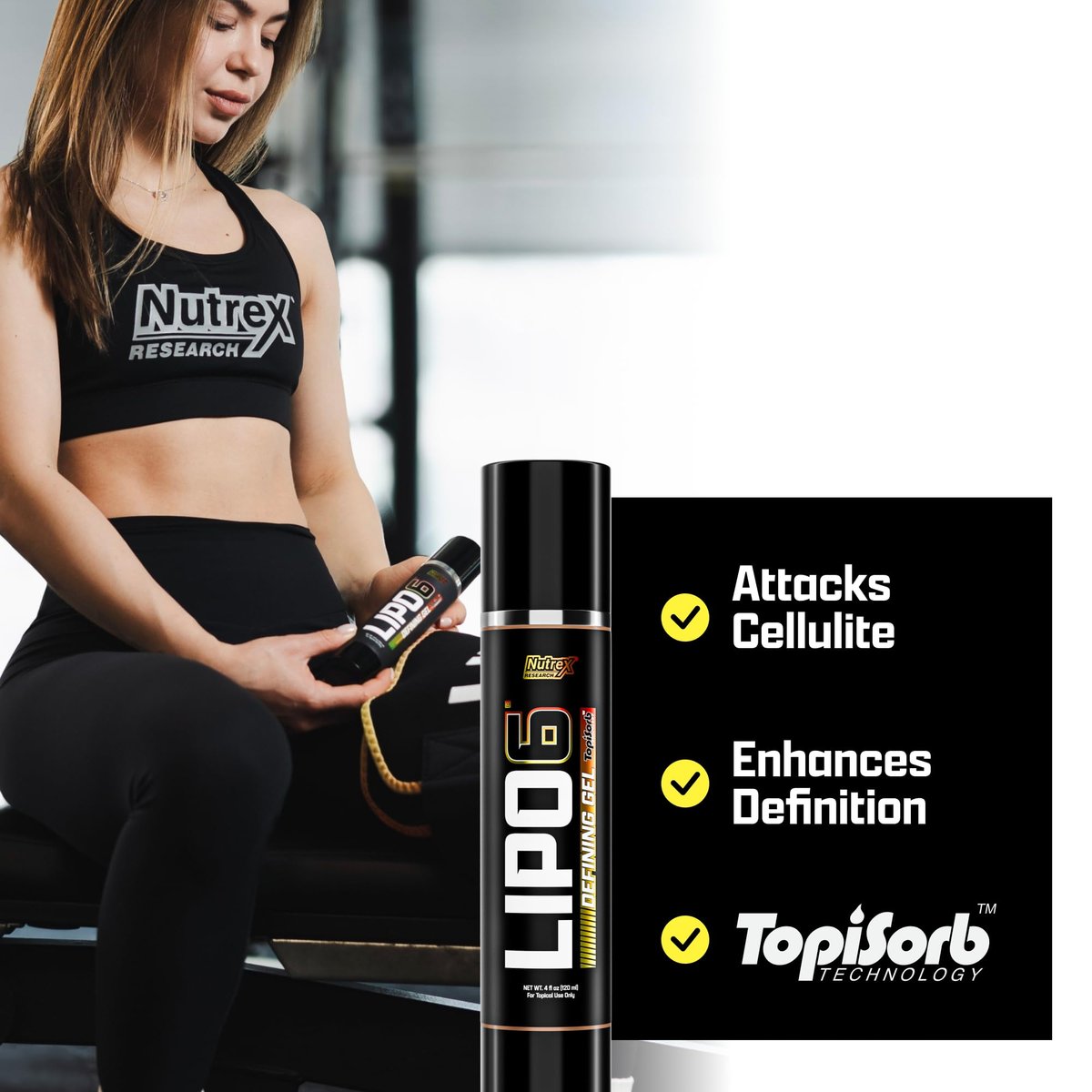 Lipo-6 Defining Gel: Sweat Enhancer Hot Cream for Skin Toning, Tightening & Firming Avelisse