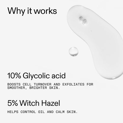 The INKEY List 10% Glycolic Acid Toner – Pore Minimizing & Brightening Toner for Normal/Oily Skin, 3.4 Fl Oz Avelisse