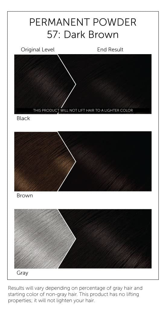 #57 Dark Brown Bigen Permanent Powder Hair Color - 6 Pack Avelisse