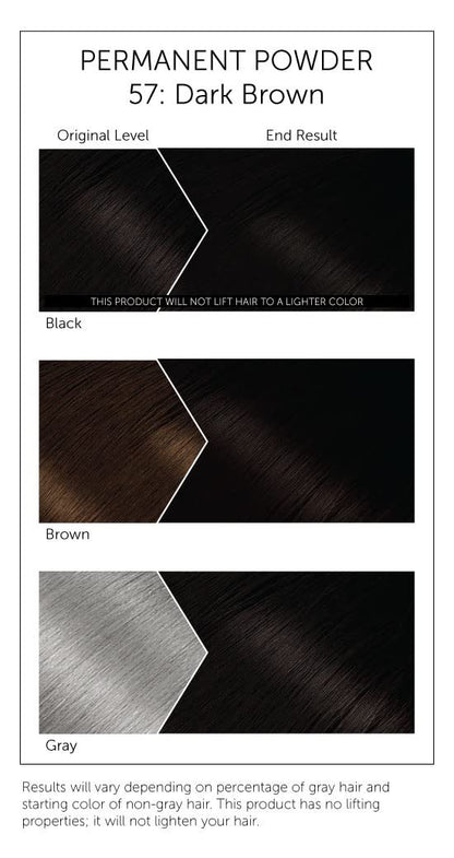 #57 Dark Brown Bigen Permanent Powder Hair Color - 6 Pack Avelisse