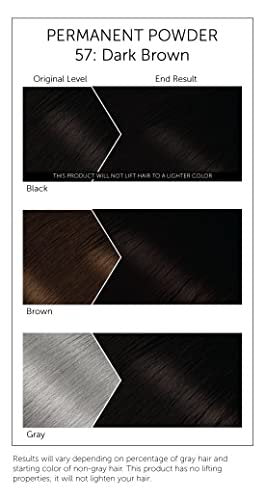 #57 Dark Brown Bigen Permanent Powder Hair Color - 6 Pack Avelisse