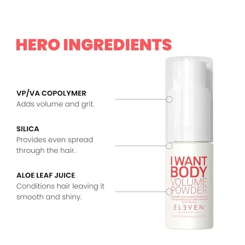 ELEVEN AUSTRALIA I Want Body Volume Texture Powder - Volumizing & Texturizing Hair Styling Product for Men & Women, Adds Lift & Texture, Matte Finish, 0.3 oz Avelisse