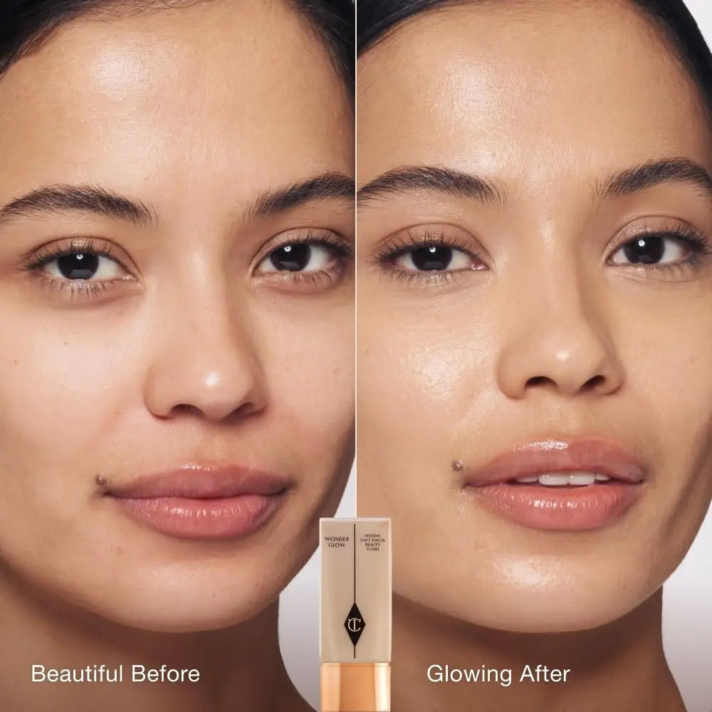 Charlotte Tilbury Wonderglow Face Primer - Soft-Focus Illuminating Dewy Primer with Hyaluronic Acid & Rosehip Oil (15ml) Avelisse