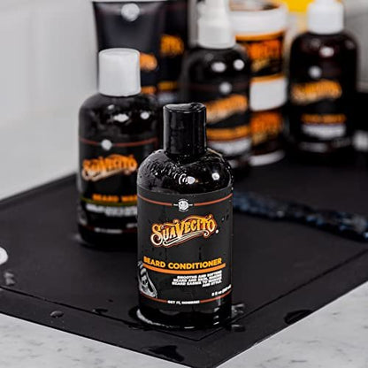 Suavecito Beard Wash & Conditioner Set – Cleansing & Conditioning Beard Kit for Men (8 oz Each) – Black Avelisse