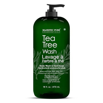 Majestic Pure Tea Tree Body Wash – Soothes Dry, Flaky Skin & Nourishes Irritated Areas – 16 fl oz Avelisse