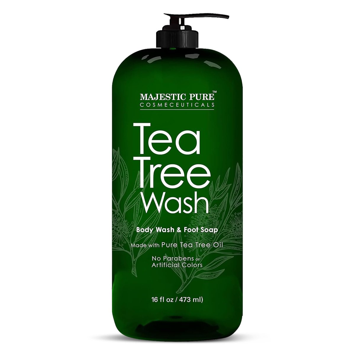 Majestic Pure Tea Tree Body Wash – Soothes Dry, Flaky Skin & Nourishes Irritated Areas – 16 fl oz Avelisse
