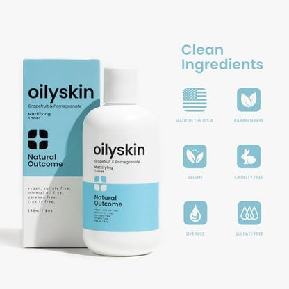 Natural Outcome Oily Skin Face Toner | Purifying Astringent Facial Toner | Naturally Keeps Skin Matte & Shine Free | Minimizes Appearance of Pores While Keeping Skin Hydrated with Aloe Vera | 8 oz Avelisse