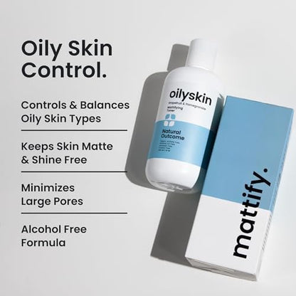 Natural Outcome Oily Skin Face Toner | Purifying Astringent Facial Toner | Naturally Keeps Skin Matte & Shine Free | Minimizes Appearance of Pores While Keeping Skin Hydrated with Aloe Vera | 8 oz Avelisse