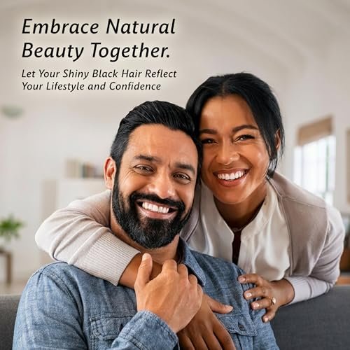 BIOGREEN ROOTS Ammonia-Free & Paraben Free Herbal Hair Shampoo - Natural Black Hair Dye Shampoo for Women & Men - No Stain on Skin (400 ml) Avelisse