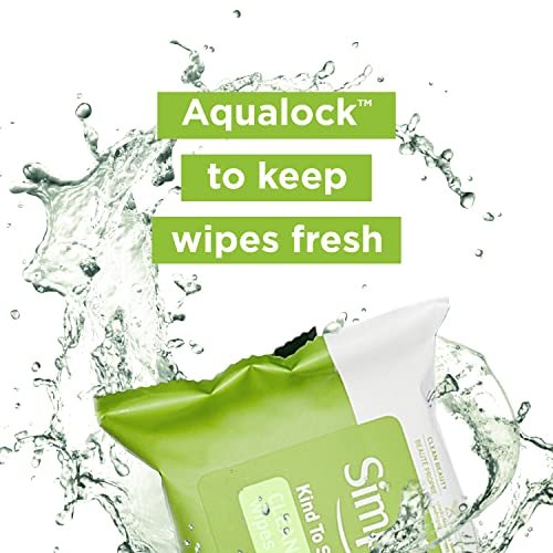 Simple Kind to Skin Facial Wipes – Gentle & Effective Makeup Remover Cleansing Wipes, 25 Count - görsel 5