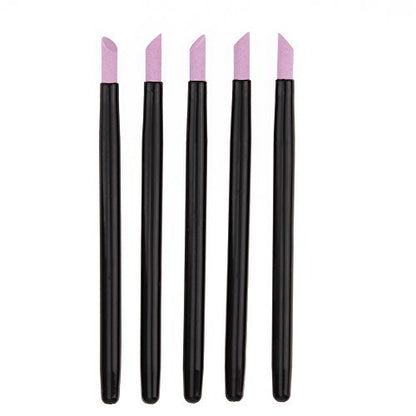 Yimart 5-Piece Stone Sanding Nail File Set - Cuticle Remover, Buffer & Manicure Tools for Salon-Quality Nails Avelisse