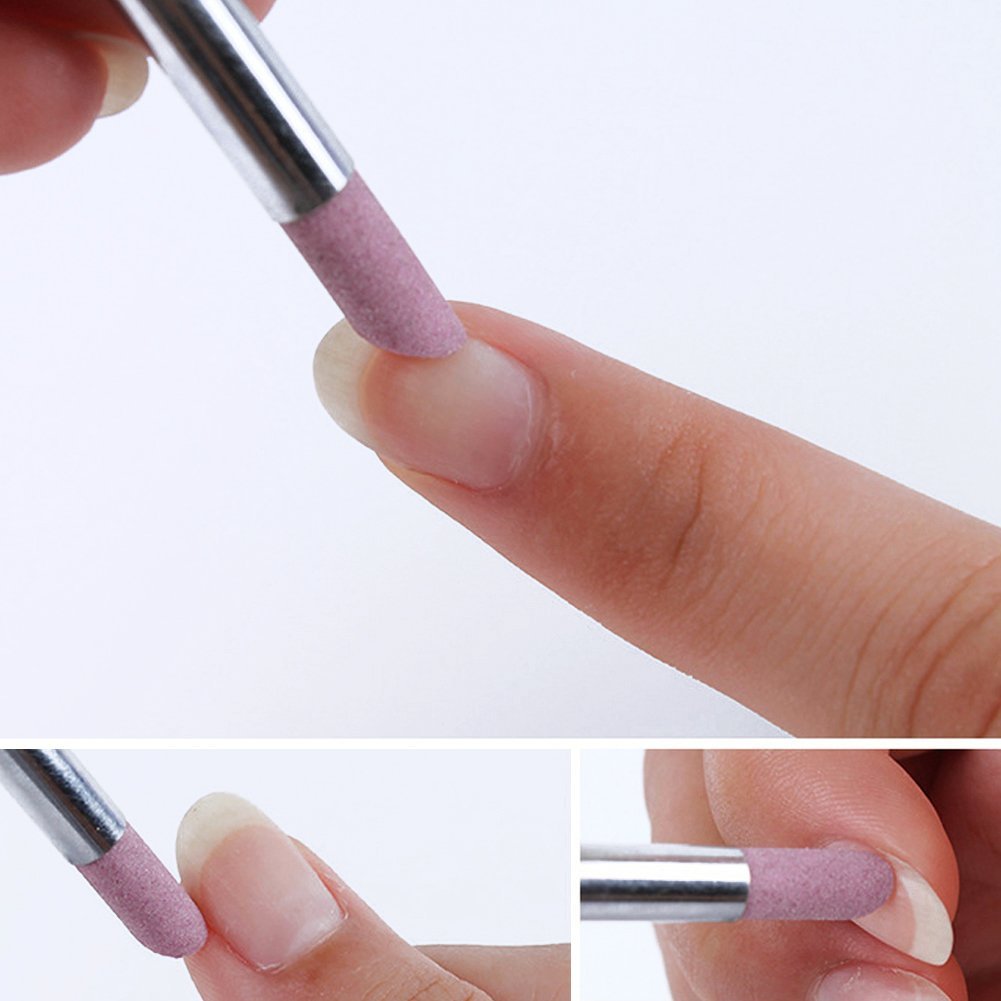 Yimart 5-Piece Stone Sanding Nail File Set - Cuticle Remover, Buffer & Manicure Tools for Salon-Quality Nails Avelisse