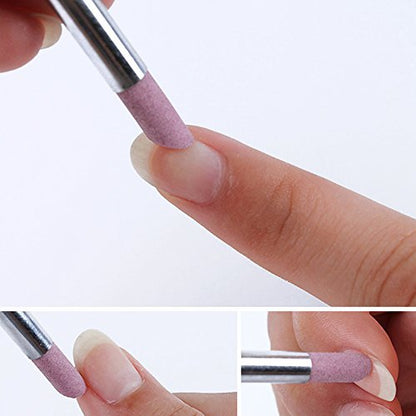 Yimart 5-Piece Stone Sanding Nail File Set - Cuticle Remover, Buffer & Manicure Tools for Salon-Quality Nails Avelisse