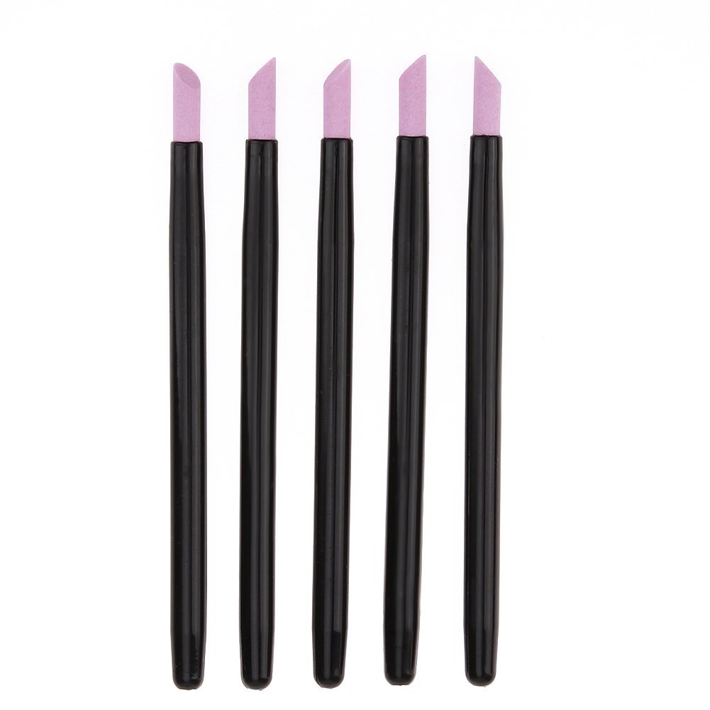 Yimart 5-Piece Stone Sanding Nail File Set - Cuticle Remover, Buffer & Manicure Tools for Salon-Quality Nails Avelisse