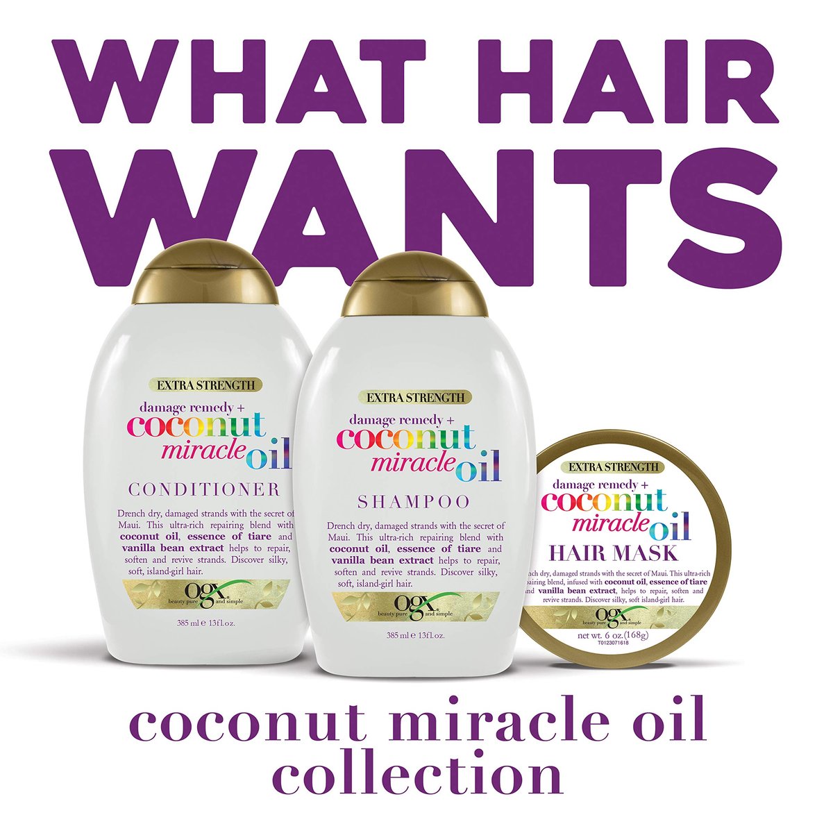 OGX Extra Strength Damage Remedy + Coconut Miracle Oil Hair Mask - 6 oz Avelisse