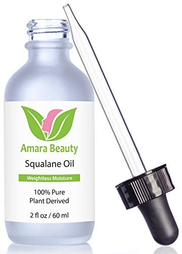 100% Pure Plant Derived Squalane Oil Moisturizer - Face, Body, Skin & Hair Oil - 2 Fl Oz by Amara Beauty Avelisse