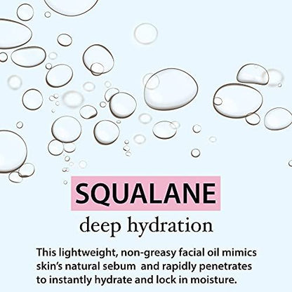 100% Pure Plant Derived Squalane Oil Moisturizer - Face, Body, Skin & Hair Oil - 2 Fl Oz by Amara Beauty Avelisse