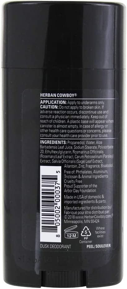 Herban Cowboy DUSK Deodorant 3-Pack – Natural, Aluminum-Free Deodorant for Men Avelisse