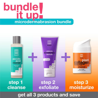 TOUCH Microdermabrasion Facial Scrub & Face Exfoliator – Dermatologist Grade Crystals for Anti-Aging, Wrinkles, Dullness & Pores – Large 4 oz Avelisse