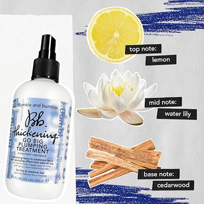 Bumble and bumble. Thickening Go Big Plumping Hair Treatment Spray | Heat Protection | Softening + Defining | Straight to Wavy, 8.5 Fl Oz Avelisse