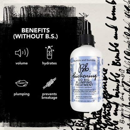 Bumble and bumble. Thickening Go Big Plumping Hair Treatment Spray | Heat Protection | Softening + Defining | Straight to Wavy, 8.5 Fl Oz Avelisse