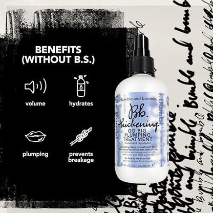 Bumble and bumble. Thickening Go Big Plumping Hair Treatment Spray | Heat Protection | Softening + Defining | Straight to Wavy, 8.5 Fl Oz Avelisse