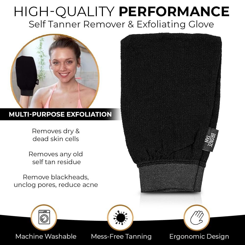 Bronze Tan Self Tanner Remover & Skin Exfoliating Glove - Easy Sunless Tan Removal - görsel 3