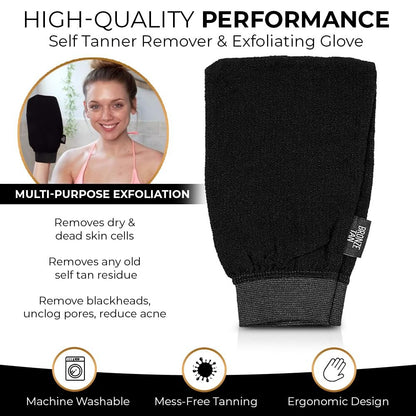 Bronze Tan Self Tanner Remover & Skin Exfoliating Glove - Easy Sunless Tan Removal