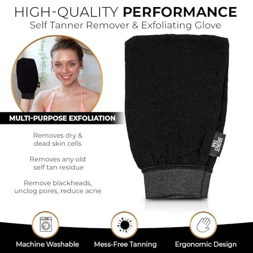 Bronze Tan Self Tanner Remover & Skin Exfoliating Glove - Easy Sunless Tan Removal - görsel 4