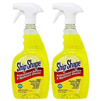 Ship-Shape Professional Surface & Appliance Cleaner - 2 Pack (32 Fl Oz Each) | All In One Salon Cleaning Spray | Streak-Free, Phosphate-Free Avelisse