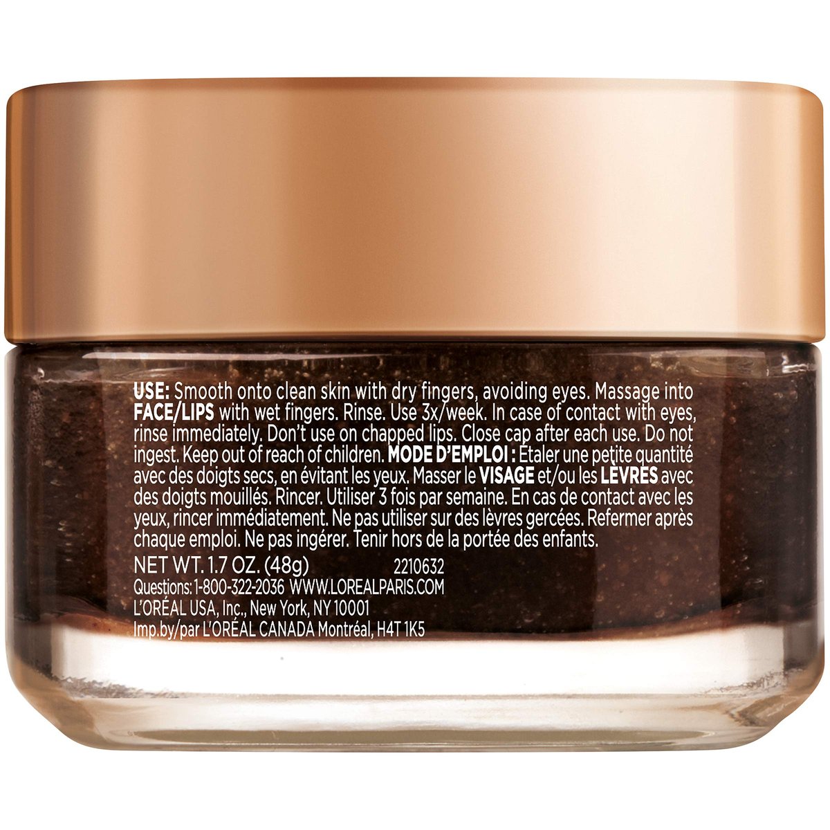 L'Oreal Paris Pure Sugar Face Scrub with Kona Coffee – Exfoliating Scrub for Soft, Glowing Skin, 1.7 oz Avelisse