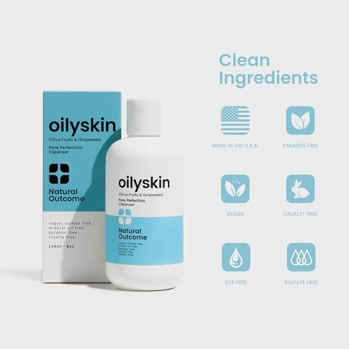 Natural Outcome Oily Skin Cleanser | Oil Control Daily Face Wash | Pore Hydrating Non-Greasy Cleansing Gel with Purifying Citrus Extracts | Sulfate & Cruelty Free | 8 oz - görsel 7