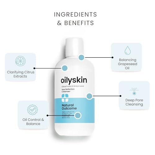 Natural Outcome Oily Skin Cleanser | Oil Control Daily Face Wash | Pore Hydrating Non-Greasy Cleansing Gel with Purifying Citrus Extracts | Sulfate & Cruelty Free | 8 oz - görsel 11