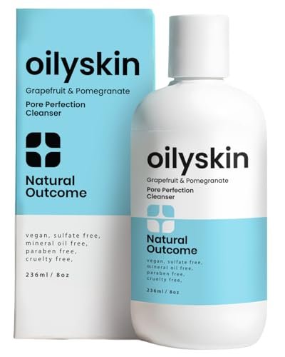 Natural Outcome Oily Skin Cleanser | Oil Control Daily Face Wash | Pore Hydrating Non-Greasy Cleansing Gel with Purifying Citrus Extracts | Sulfate & Cruelty Free | 8 oz