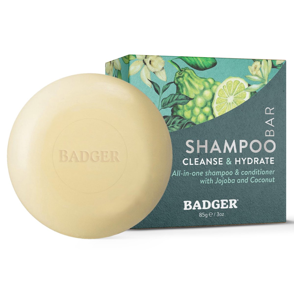Badger Jojoba & Baobab Conditioning Shampoo Bar - Natural Vegan Hair Bar, 3 oz Avelisse