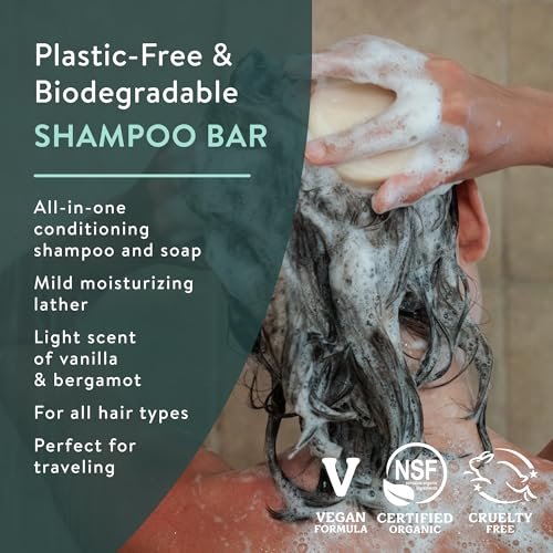 Badger Jojoba & Baobab Conditioning Shampoo Bar - Natural Vegan Hair Bar, 3 oz Avelisse
