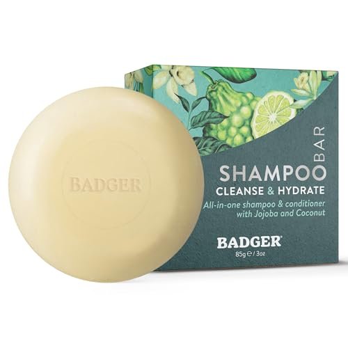 Badger Jojoba & Baobab Conditioning Shampoo Bar - Natural Vegan Hair Bar, 3 oz Avelisse