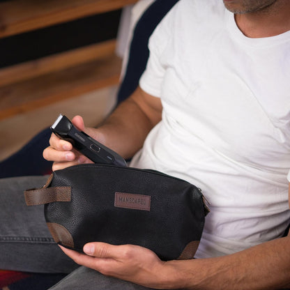 MANSCAPED® The Shed Men's Premium Quality Toiletry Bag – PU Leather Dopp Kit for Travel & Bathroom Organization Avelisse