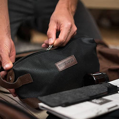 MANSCAPED® The Shed Men's Premium Quality Toiletry Bag – PU Leather Dopp Kit for Travel & Bathroom Organization Avelisse