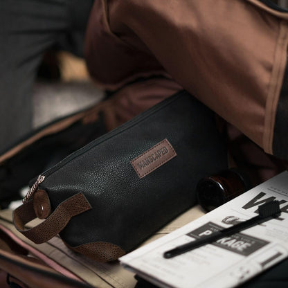 MANSCAPED® The Shed Men's Premium Quality Toiletry Bag – PU Leather Dopp Kit for Travel & Bathroom Organization Avelisse