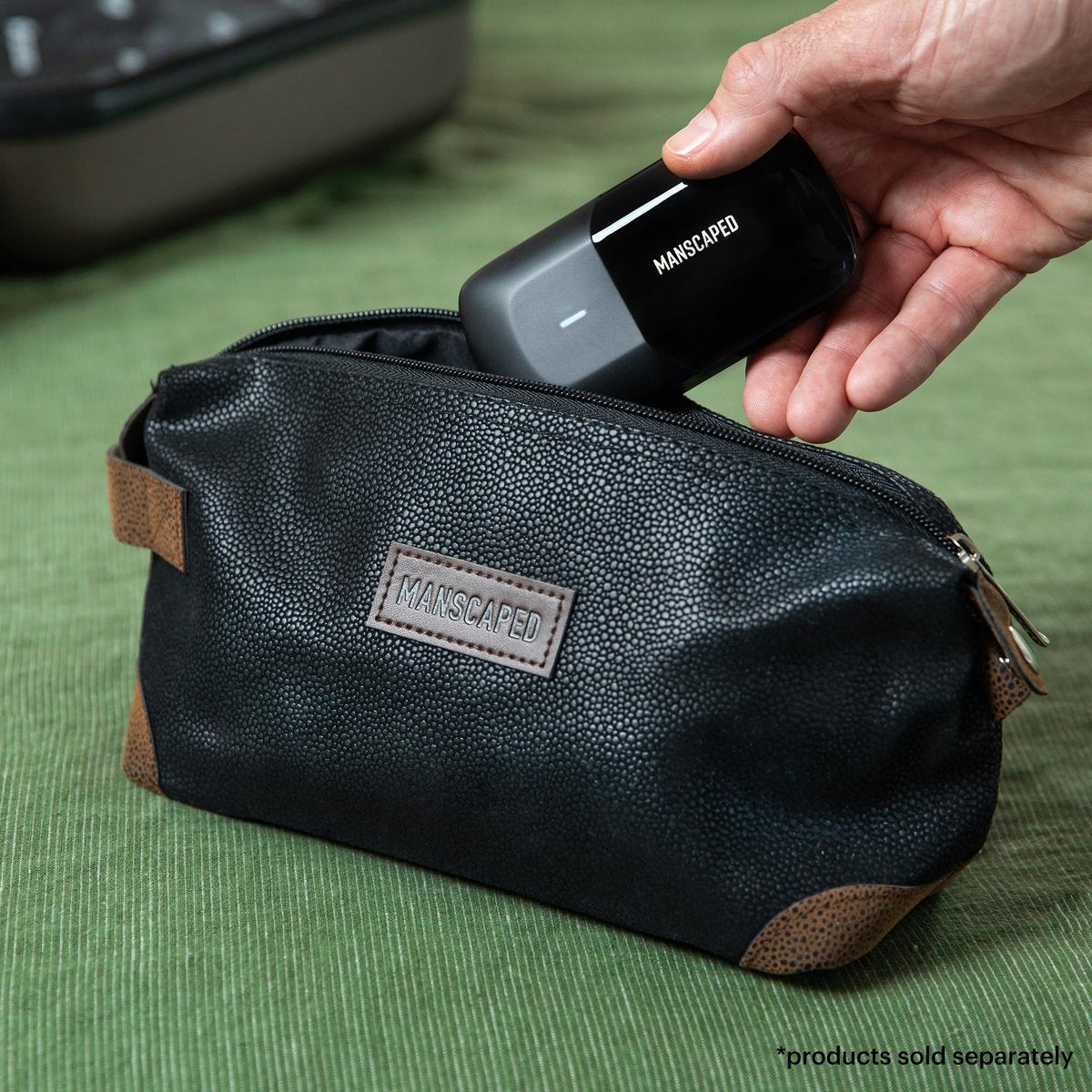MANSCAPED® The Shed Men's Premium Quality Toiletry Bag – PU Leather Dopp Kit for Travel & Bathroom Organization Avelisse
