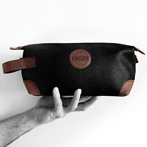 MANSCAPED® The Shed Men's Premium Quality Toiletry Bag – PU Leather Dopp Kit for Travel & Bathroom Organization Avelisse
