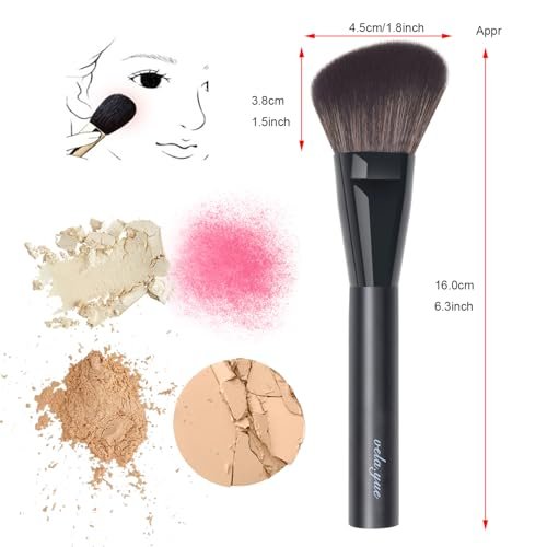 Vela.Yue Angled Blush Makeup Brush - Face Powder Blusher Bronzer Highlighter Contour Brush - görsel 6