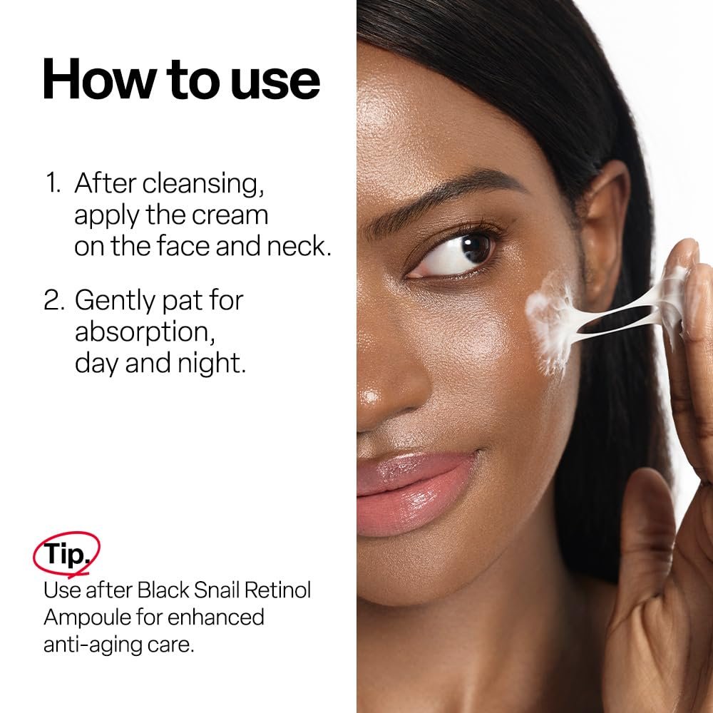 Dr. G Black Snail Cream - Korean Anti-Aging Face Moisturizer with Snail Mucin for Fine Lines, Firming & Elasticity, 1.69 fl oz - görsel 17