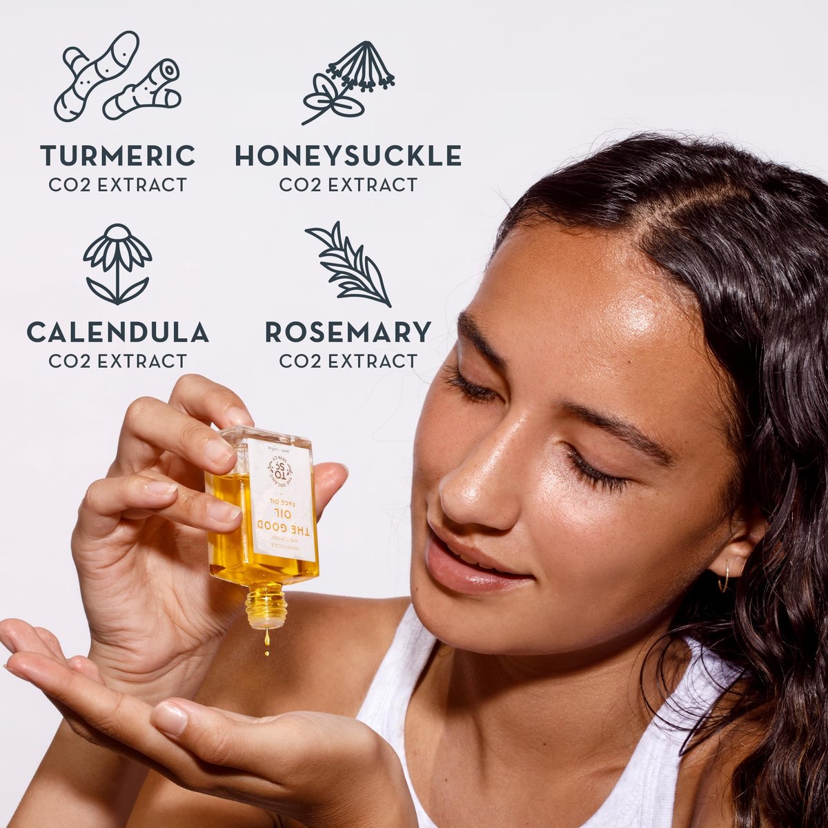 Gua Sha Oil for Face Care – Skin Brightening Serum for Dark Spots, Fine Lines & Wrinkles with Organic Jojoba, Calendula, Sunflower & Turmeric Oil – Face Hydration Glow & Even Skin Tone (30 mL) - görsel 6